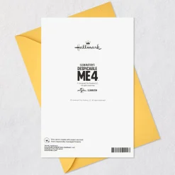 Despicable Me 4 Mind-blowing Coolness Minions Birthday Card for Kids With Stickers