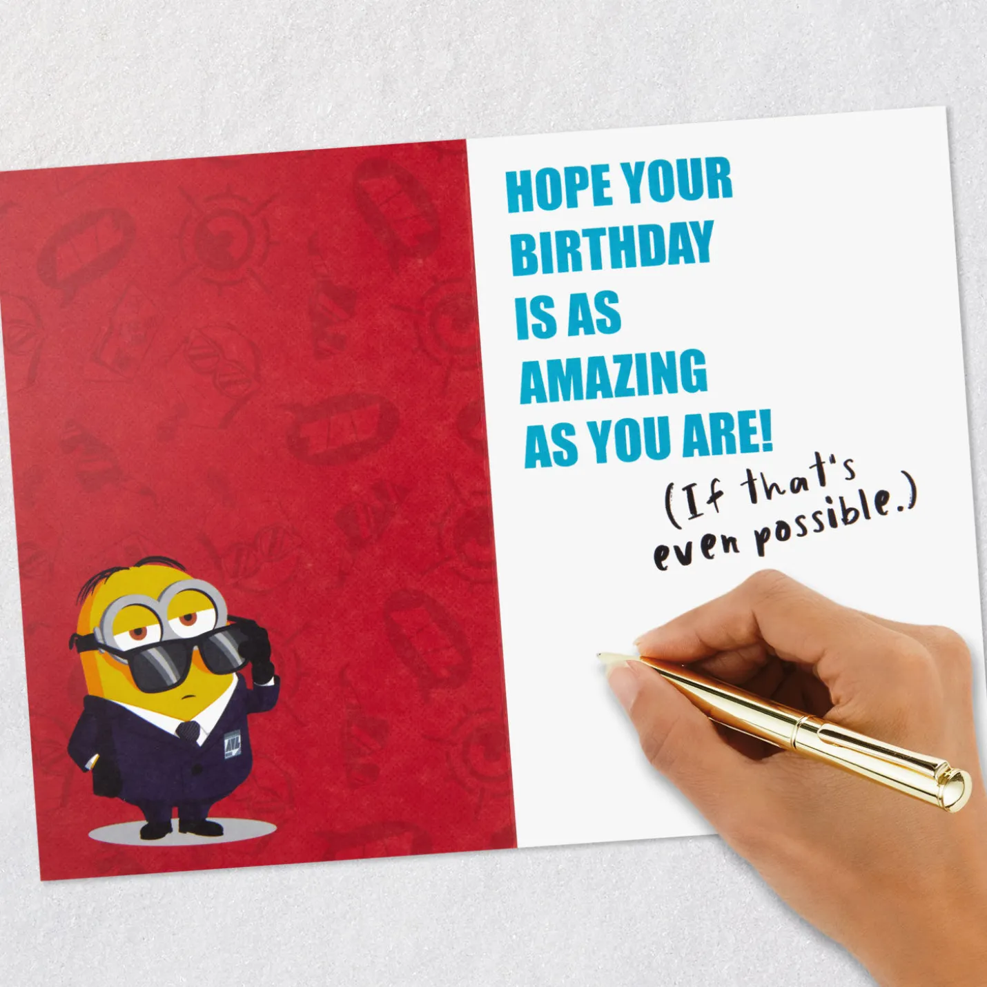Despicable Me 4 Mind-blowing Coolness Minions Birthday Card for Kids With Stickers