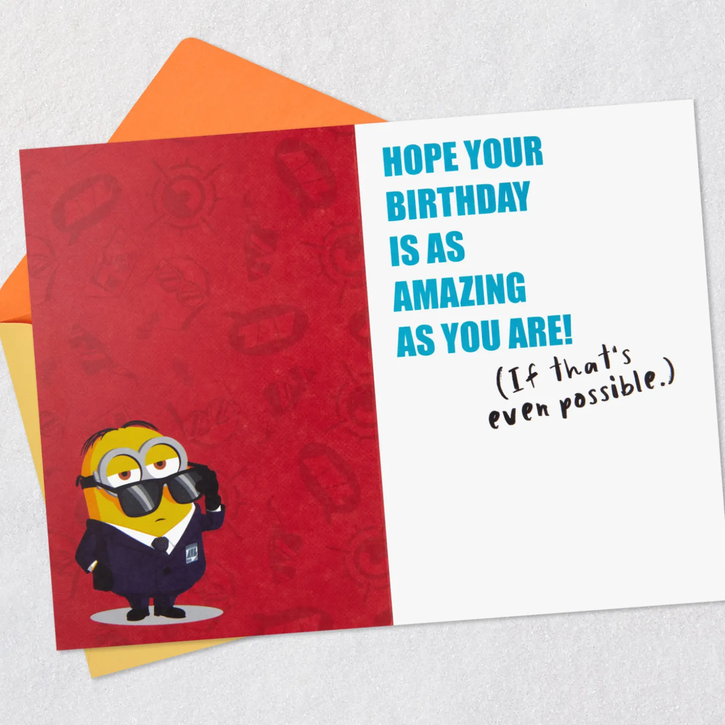 Despicable Me 4 Mind-blowing Coolness Minions Birthday Card for Kids With Stickers