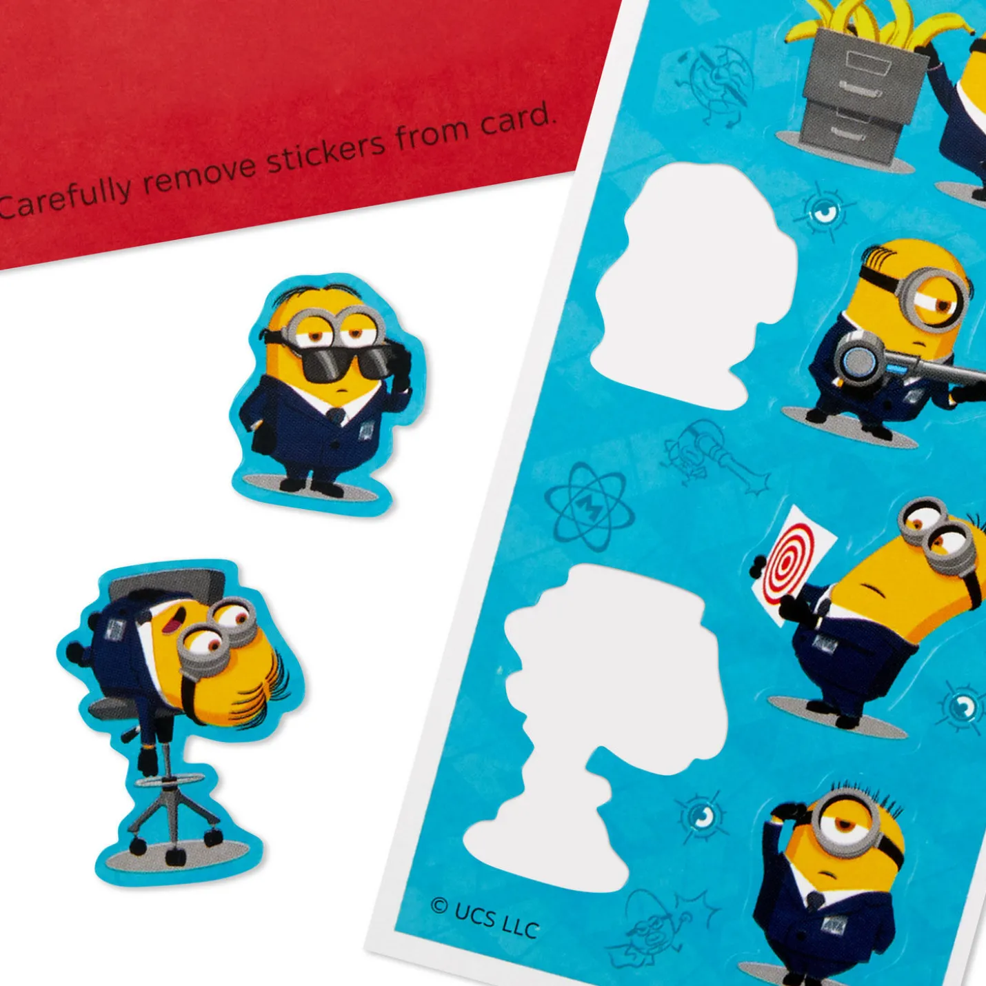 Despicable Me 4 Mind-blowing Coolness Minions Birthday Card for Kids With Stickers