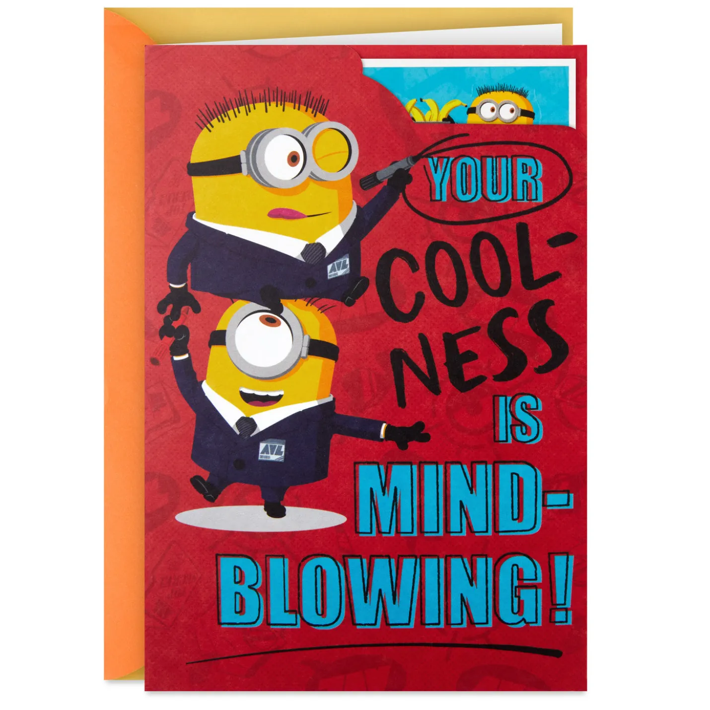 Despicable Me 4 Mind-blowing Coolness Minions Birthday Card for Kids With Stickers