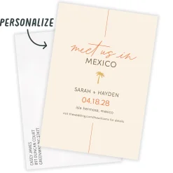 Destination Wedding Palm Tree Save the Date