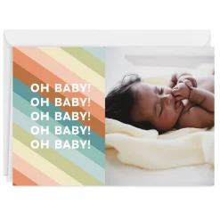 Diagonal Bright Stripes Custom Card