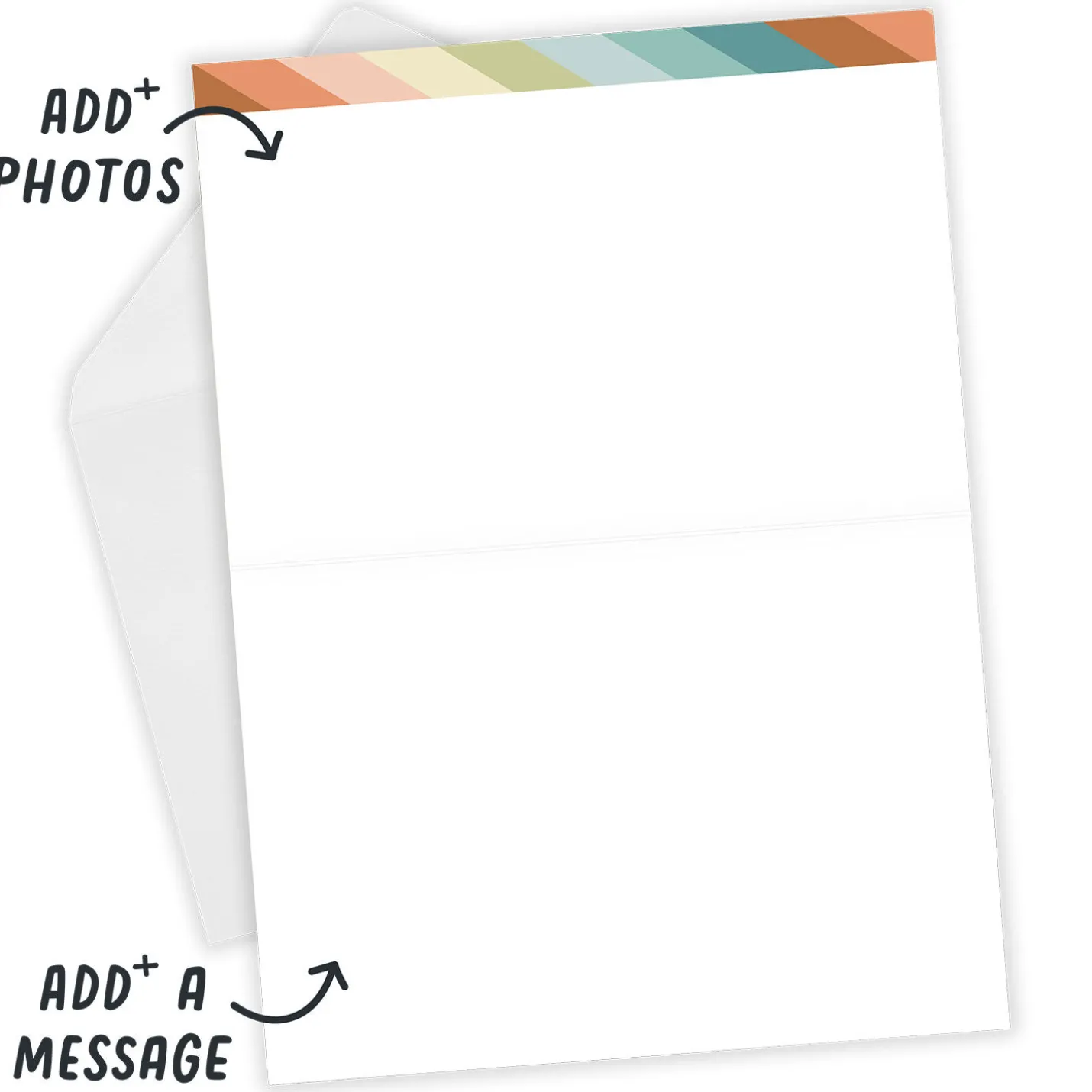 Diagonal Bright Stripes Custom Card