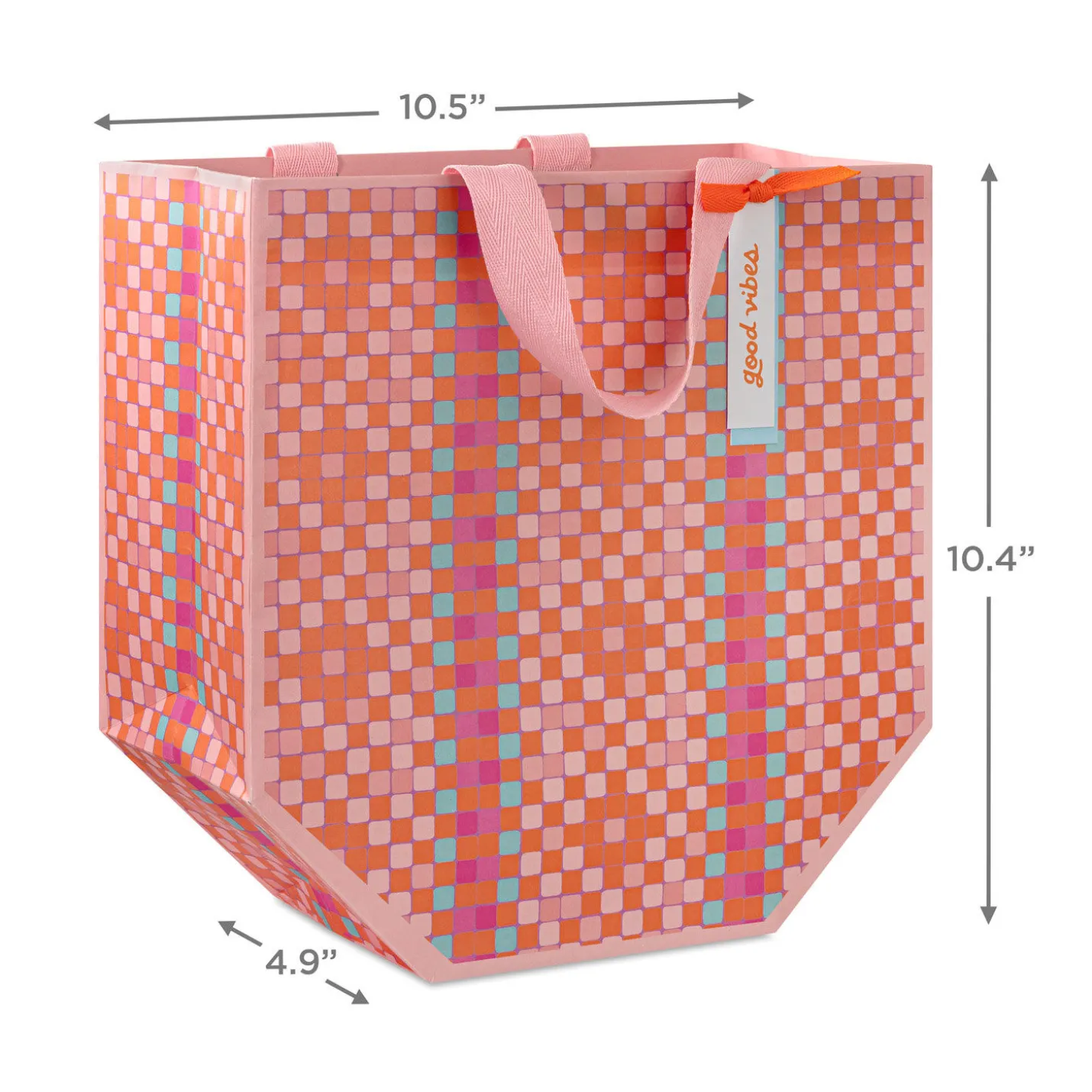 10.3" Diamond Weave Pattern Large Gift Bag