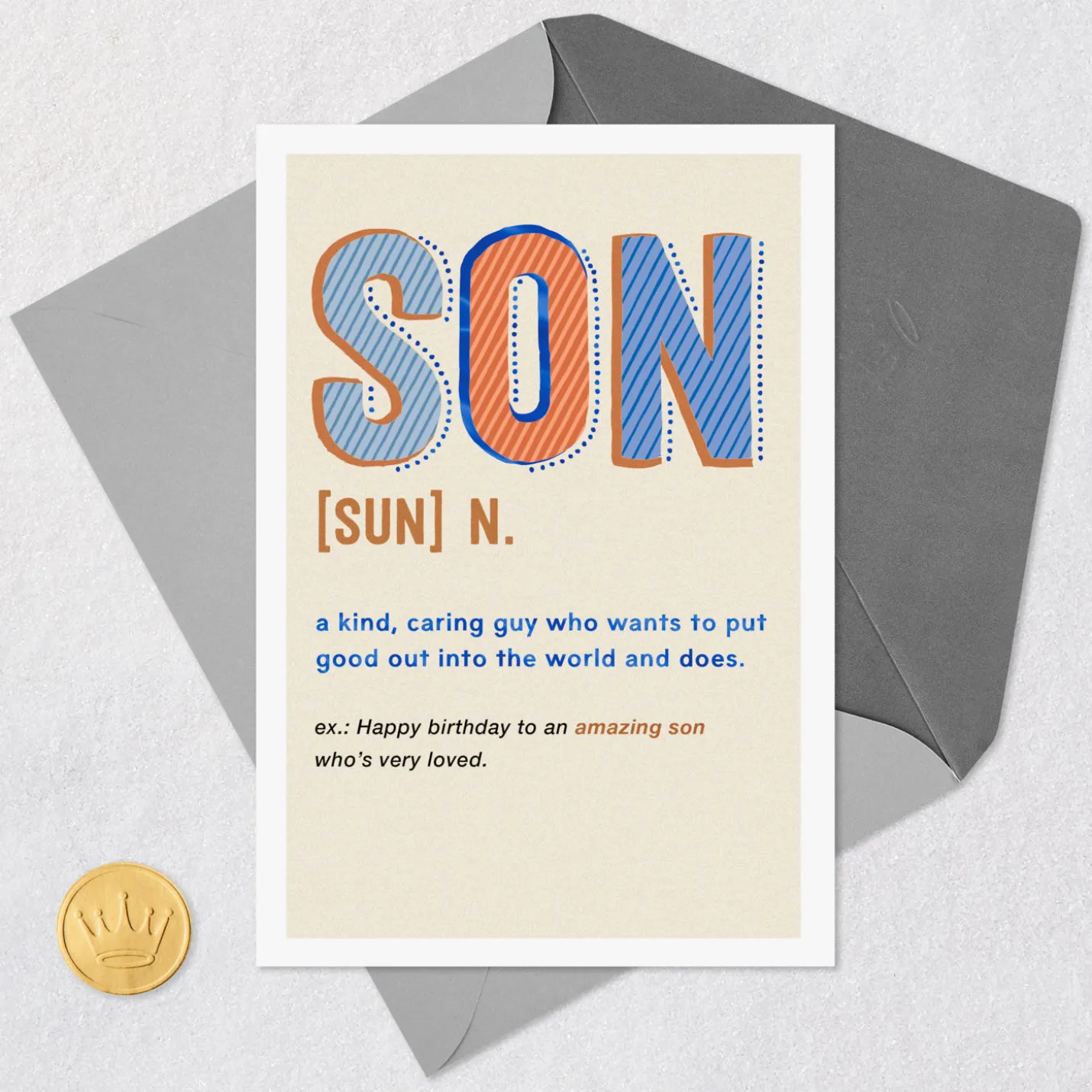 Dictionary Definition Birthday Card for Son