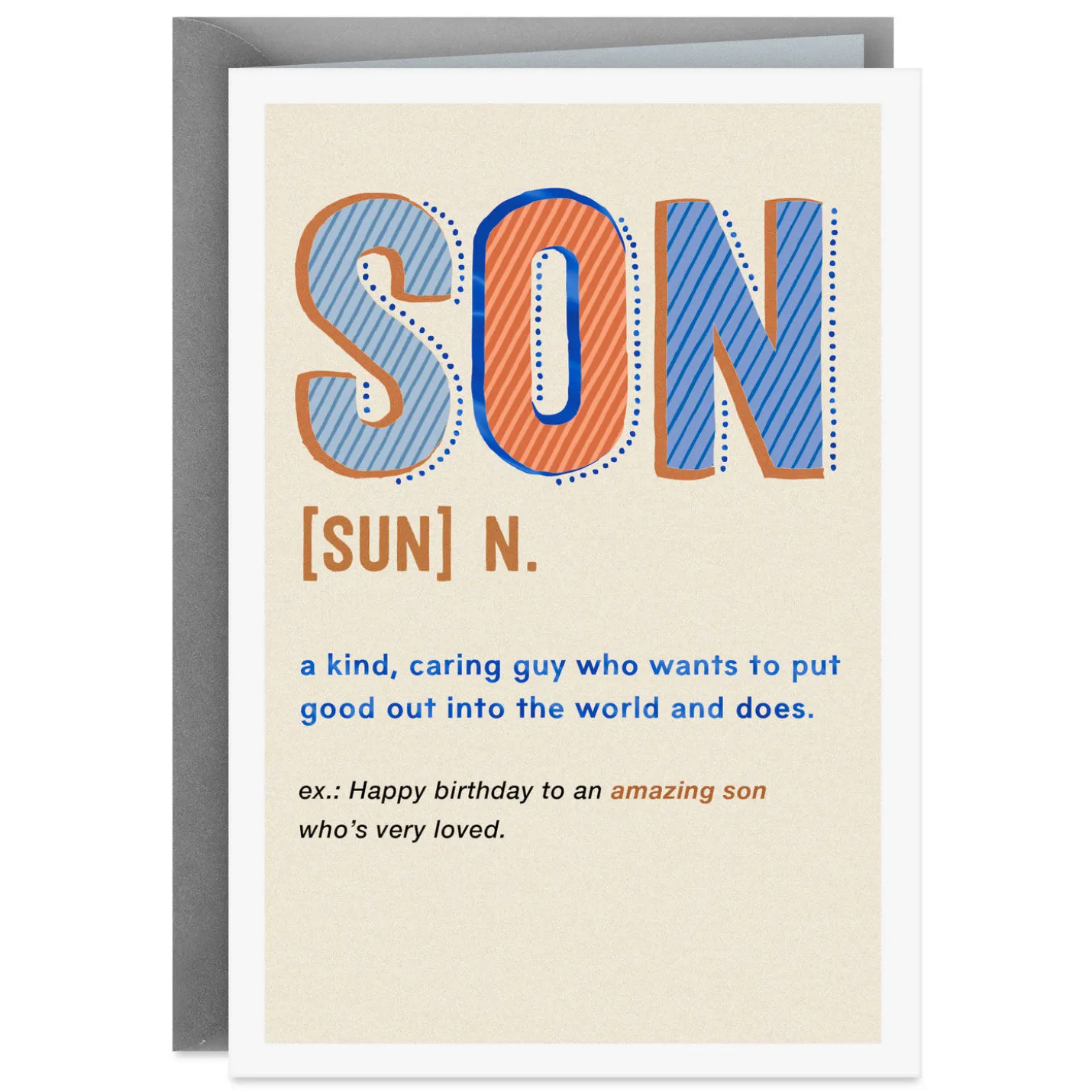 Dictionary Definition Birthday Card for Son