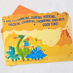 Dino-mite Good Time Birthday Card for Kids