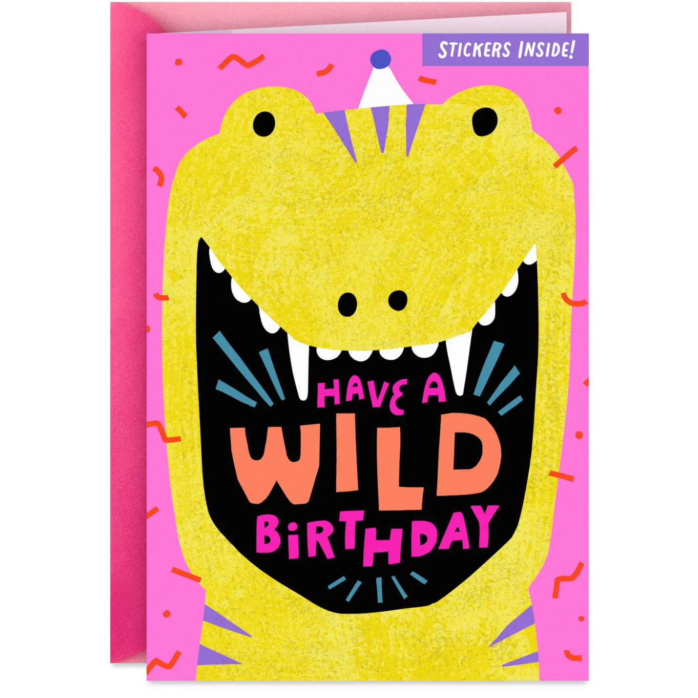 Dino-mite Kid Birthday Card With Stickers