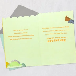 Dinosaurs Big Welcome New Baby Boy Card