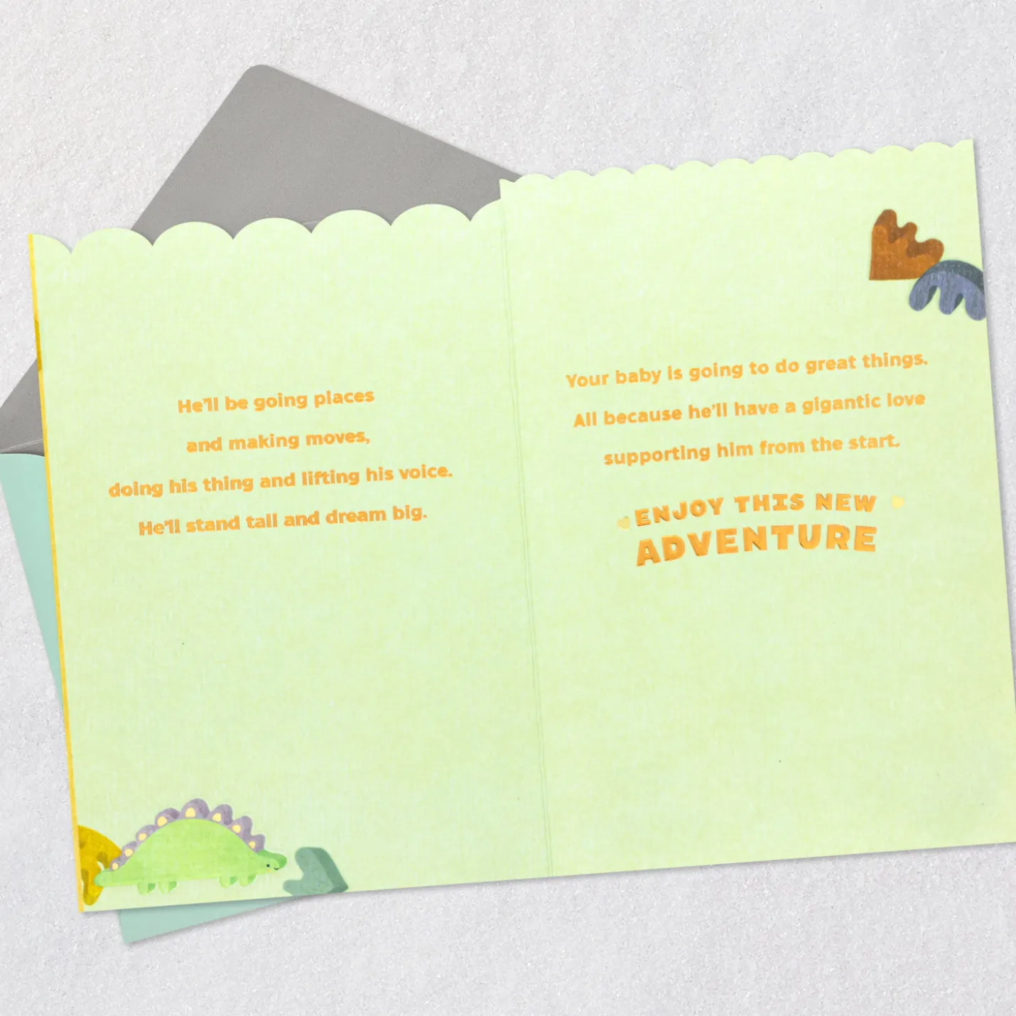 Dinosaurs Big Welcome New Baby Boy Card