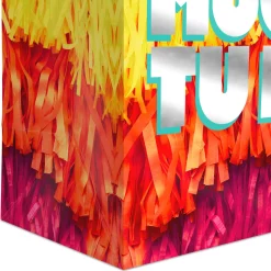 6.5" Disfruta Mucho Tu Día With Colorful Fringe Small Gift Bag