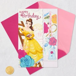 Disney Beauty and the Beast So Much More Than a Princess Birthday Card With Bookmark