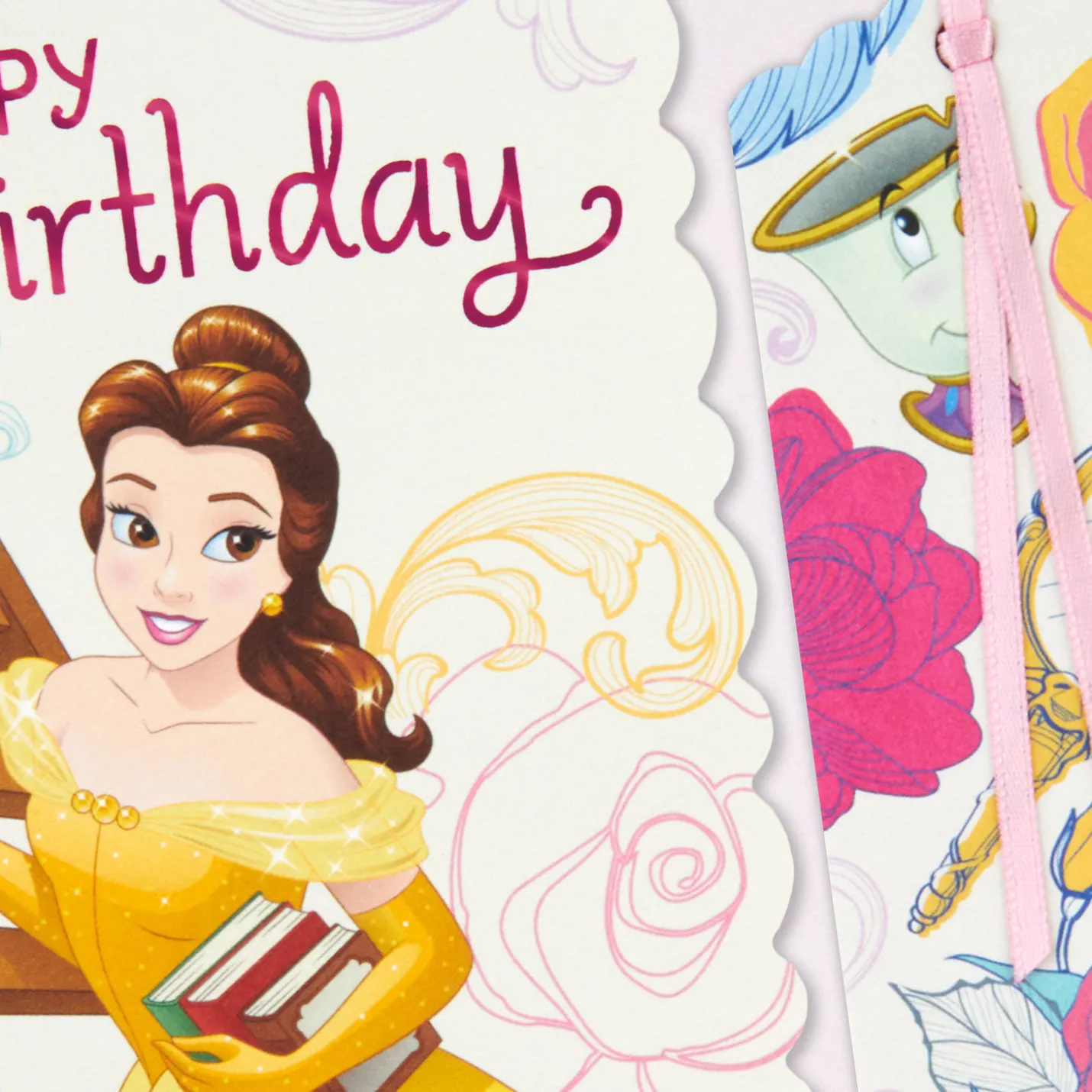Disney Beauty and the Beast So Much More Than a Princess Birthday Card With Bookmark