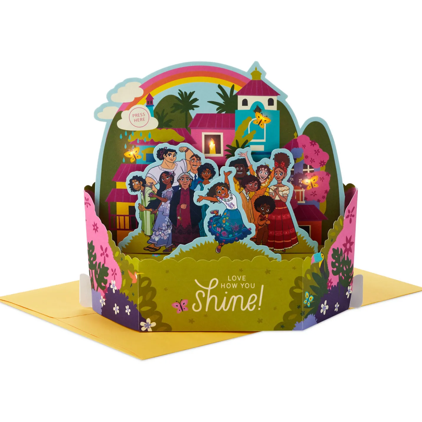 Disney Encanto Love How You Shine Musical 3D Pop-Up Card for Kids With Light