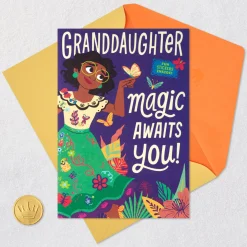 Disney Encanto Mirabel Birthday Card for Granddaughter With Stickers