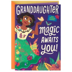 Disney Encanto Mirabel Birthday Card for Granddaughter With Stickers