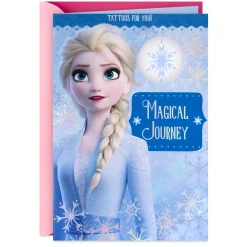 Disney Frozen 2 Elsa Magical Journey Birthday Card With Temporary Tattoos