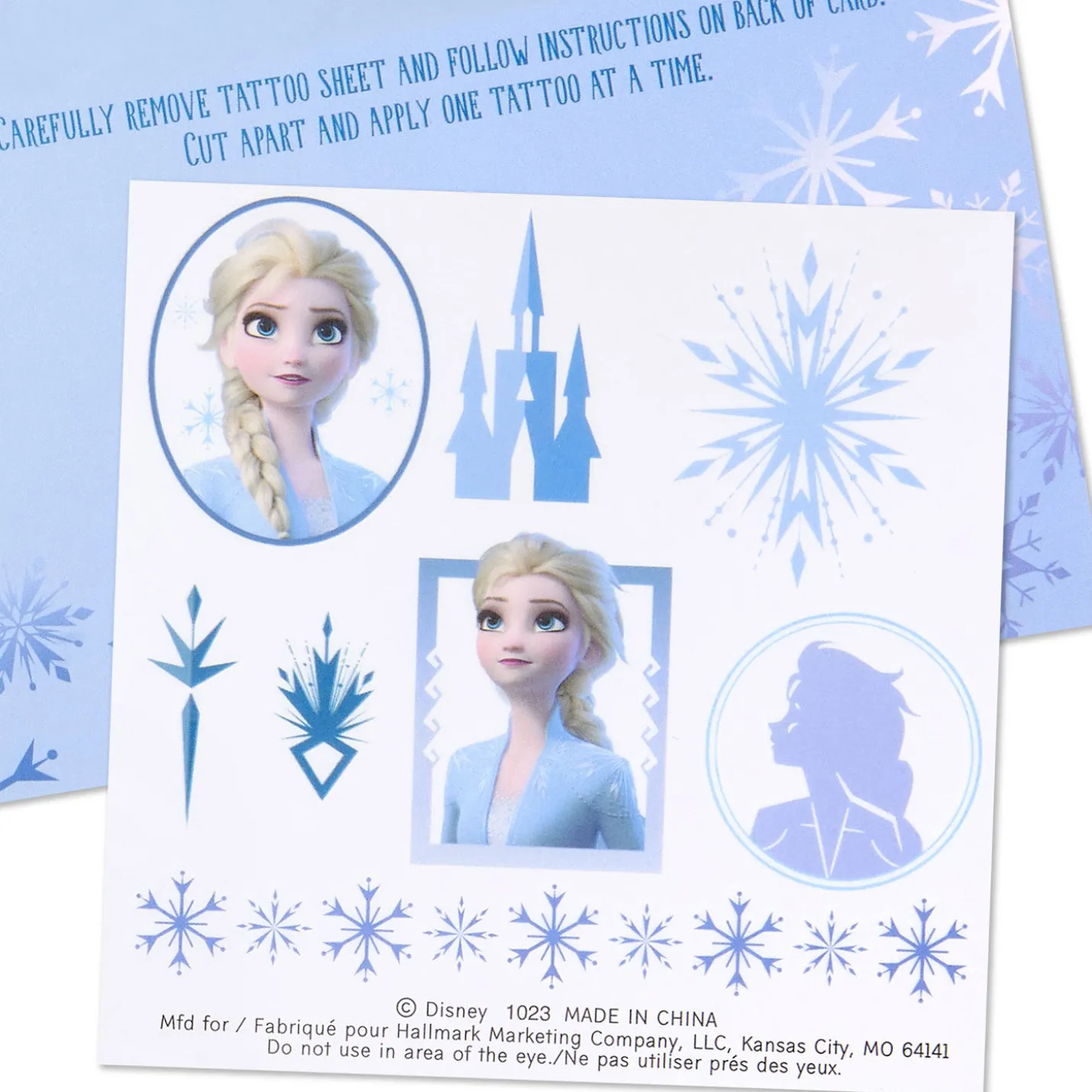 Disney Frozen 2 Elsa Magical Journey Birthday Card With Temporary Tattoos