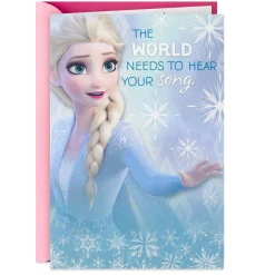 Disney Frozen 2 Elsa Sing Your Song Musical Birthday Card for Kids