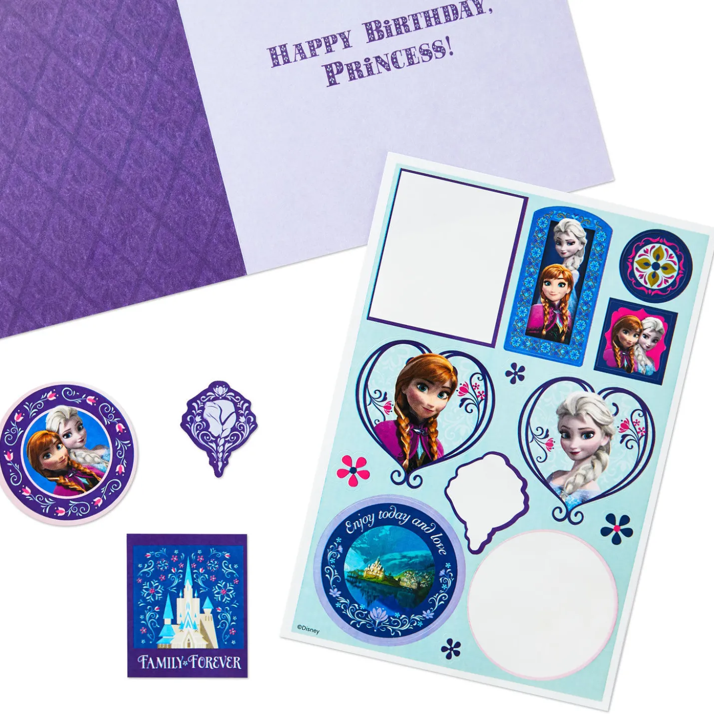 Disney Frozen Birthday Card for Her With Stickers