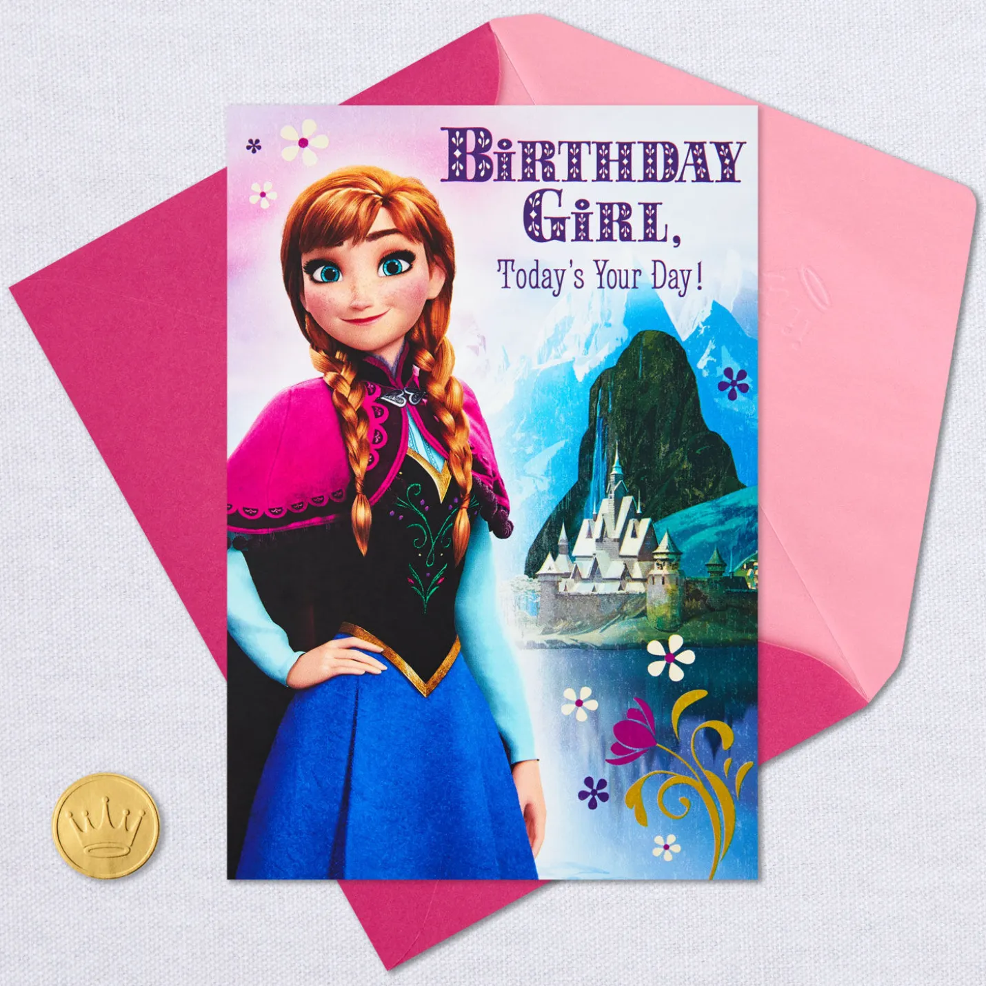 Disney Frozen Birthday Card for Her With Stickers