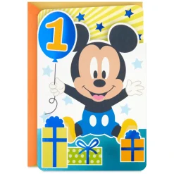 Disney Mickey Mouse Be Happy and Celebrate First Birthday Card
