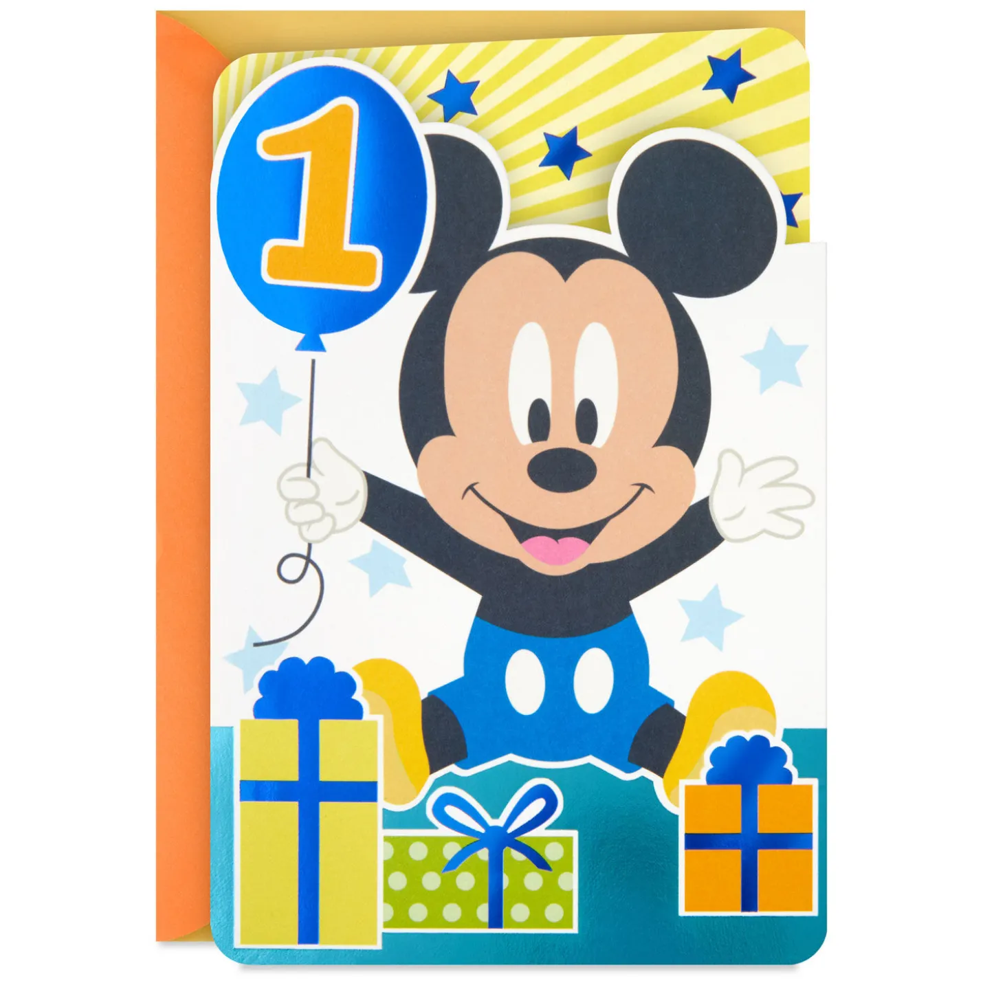 Disney Mickey Mouse Be Happy and Celebrate First Birthday Card