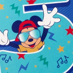 Disney Mickey Mouse Rockin' Your Way Musical 5th Birthday Card