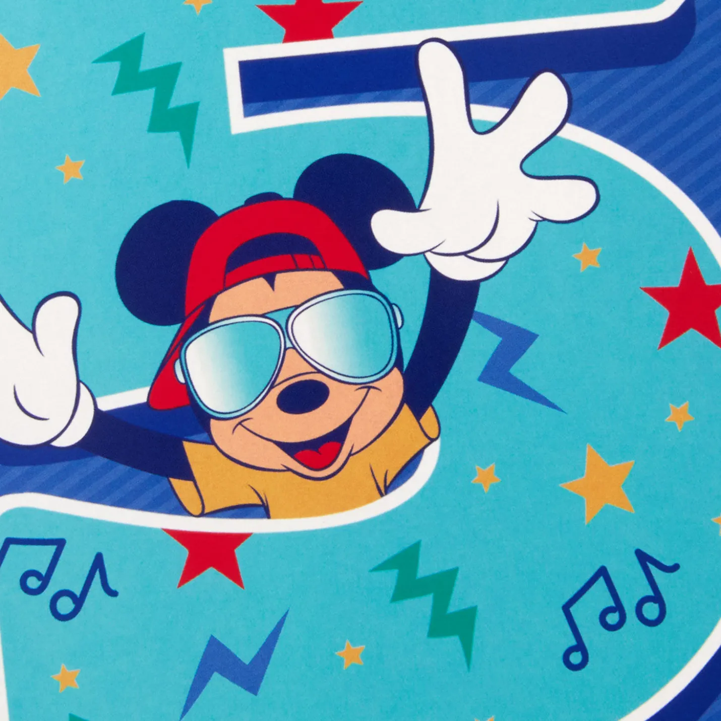 Disney Mickey Mouse Rockin' Your Way Musical 5th Birthday Card