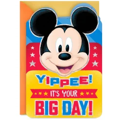 Disney Mickey Mouse Three Cheers for You Birthday Card for Kids