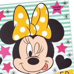 Disney Minnie Mouse Birthday Card for Granddaughter With Stickers