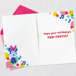 Disney Minnie Mouse Fun-tastic Musical 4th Birthday Card