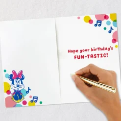 Disney Minnie Mouse Fun-tastic Musical 4th Birthday Card