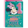 Disney Minnie Mouse Super Cute First Birthday Card