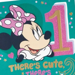 Disney Minnie Mouse Super Cute First Birthday Card