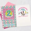 Disney Minnie Mouse You're Twice the Fun 2nd Birthday Card With Sticker