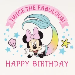 Disney Minnie Mouse You're Twice the Fun 2nd Birthday Card With Sticker