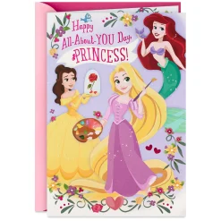 Disney Princesses All-About-You-Day Birthday Card with Door Hanger