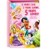 Disney Princesses Palace Pets 5th Birthday Card With Stickers for Her