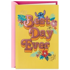 Disney Stitch Best Day Ever Birthday Card for Kids