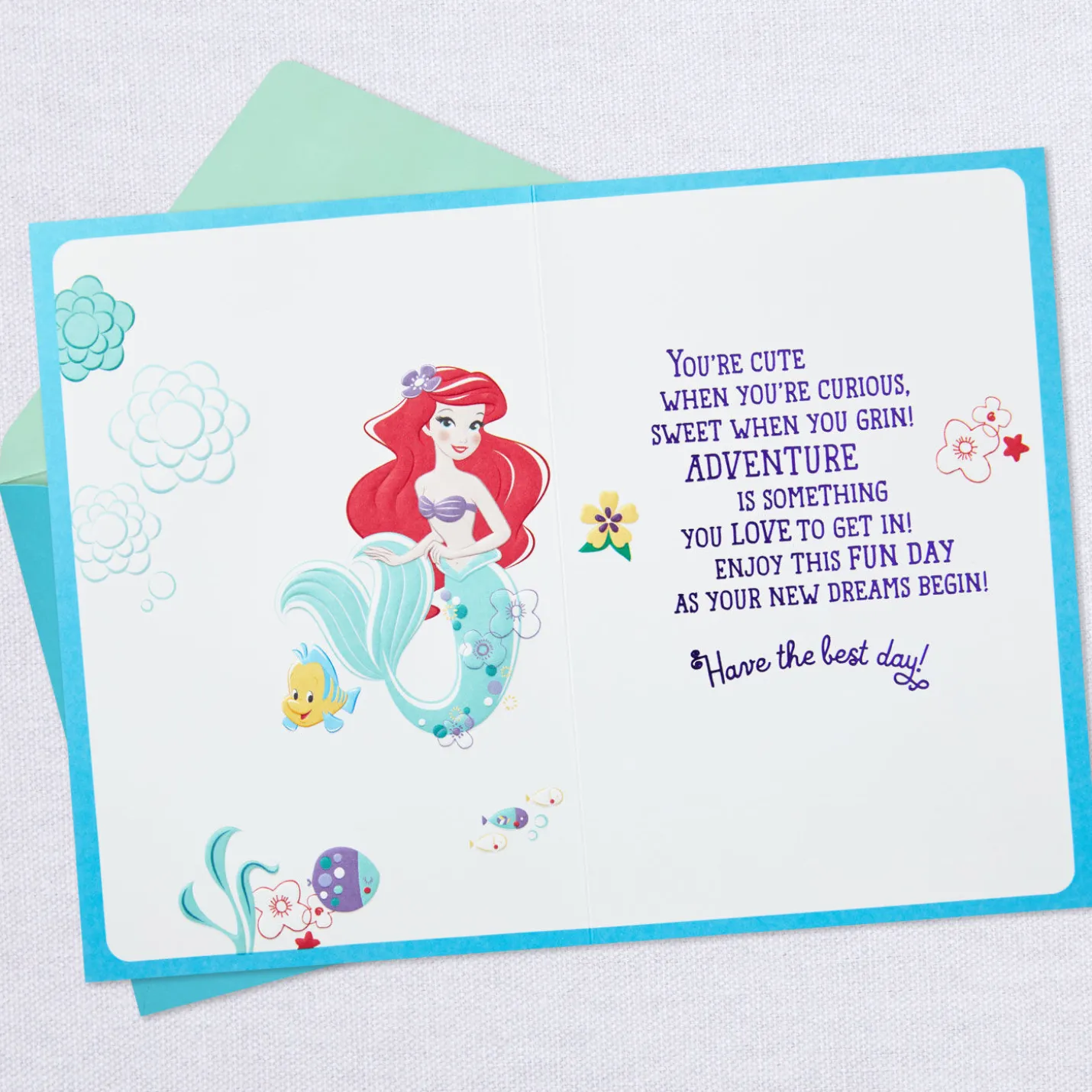 Disney The Little Mermaid Dreams Begin Today Birthday Card for Her