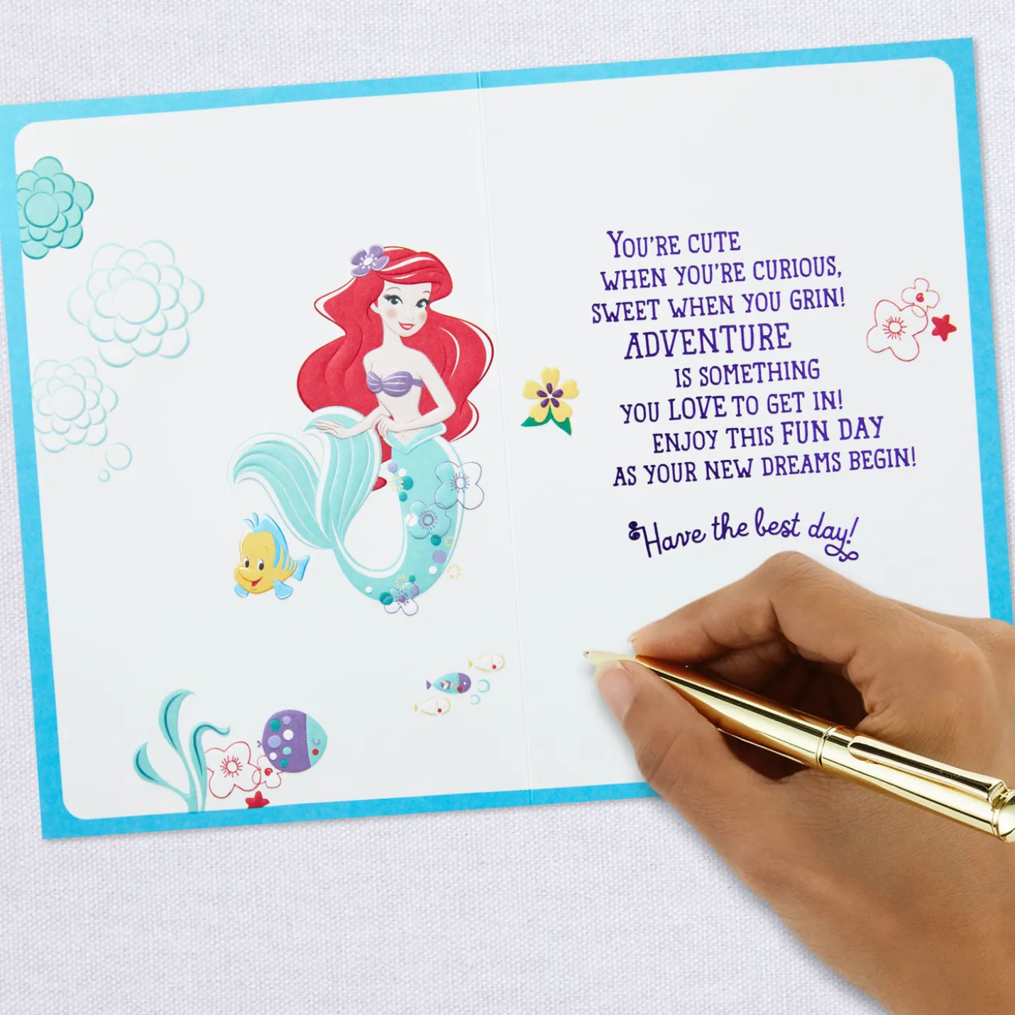 Disney The Little Mermaid Dreams Begin Today Birthday Card for Her