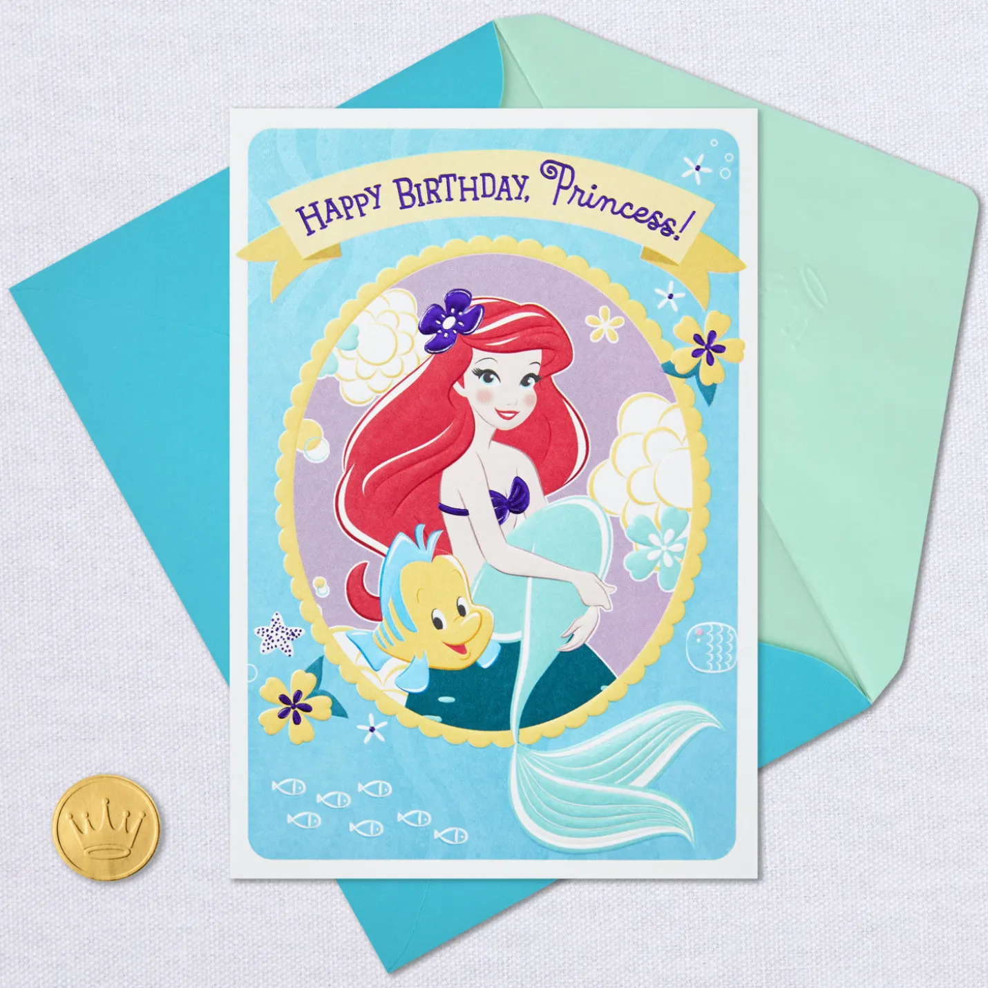 Disney The Little Mermaid Dreams Begin Today Birthday Card for Her