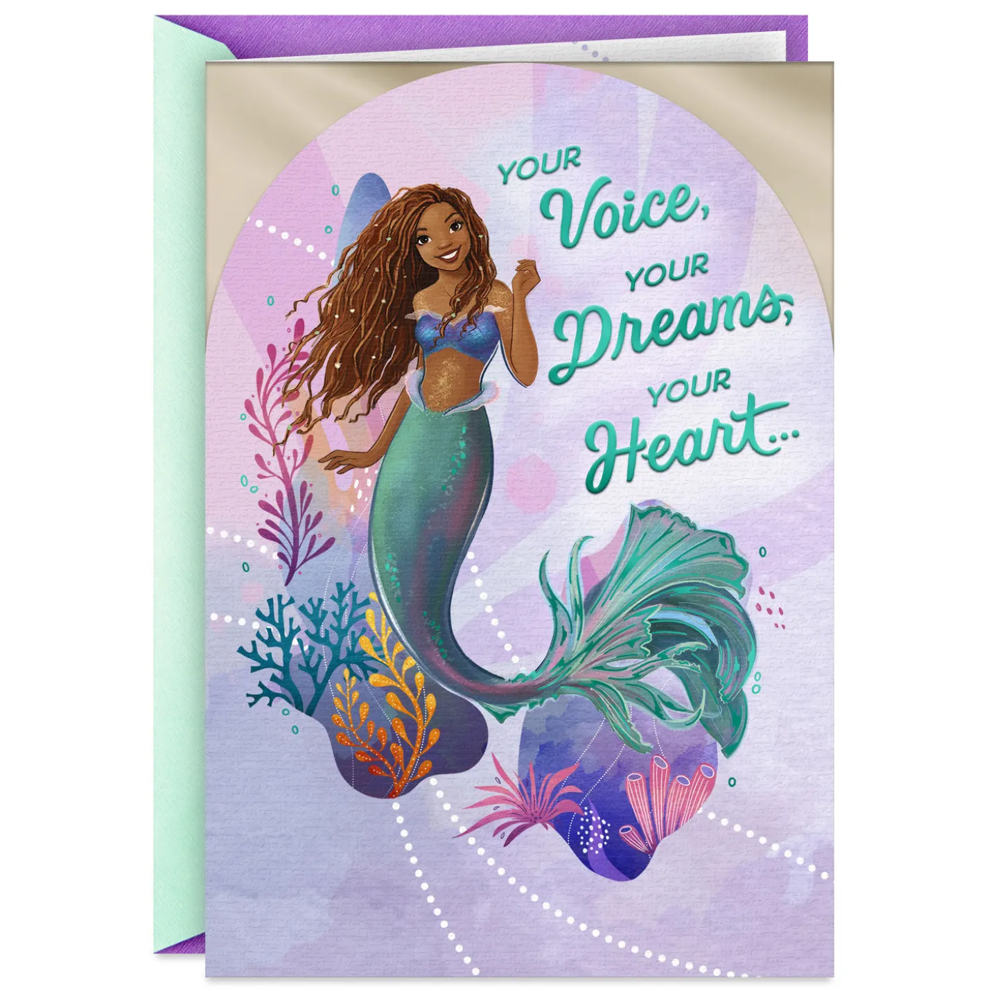 Disney The Little Mermaid Dreams and Heart Birthday Card
