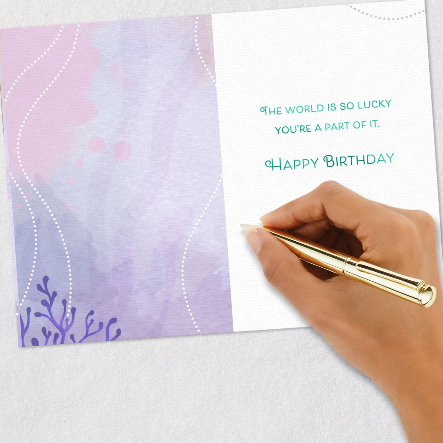 Disney The Little Mermaid Dreams and Heart Birthday Card