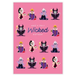 Disney Villains Up To No Good Custom Birthday Card