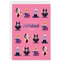 Disney Villains Up To No Good Custom Birthday Card