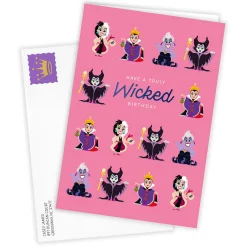 Disney Villains Up To No Good Custom Birthday Card