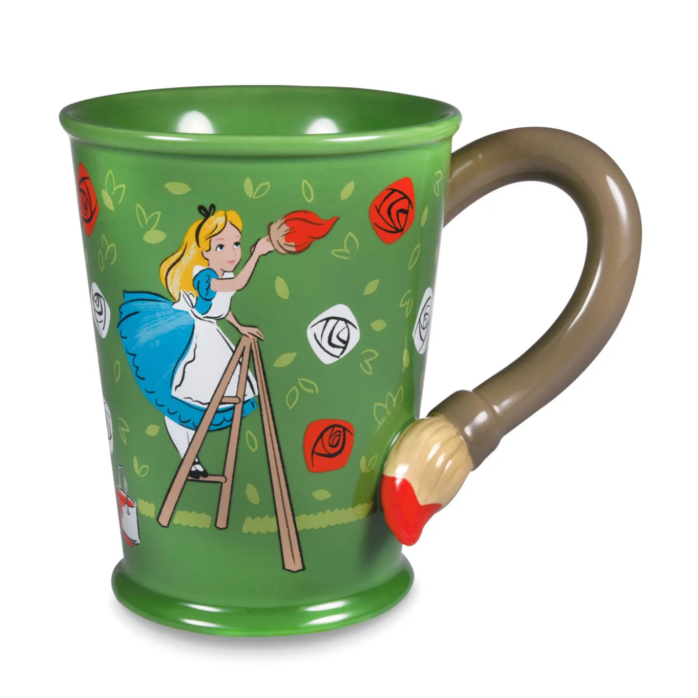 Disney Alice in Wonderland Painting Roses Sculpted Mug, 17.5 oz.